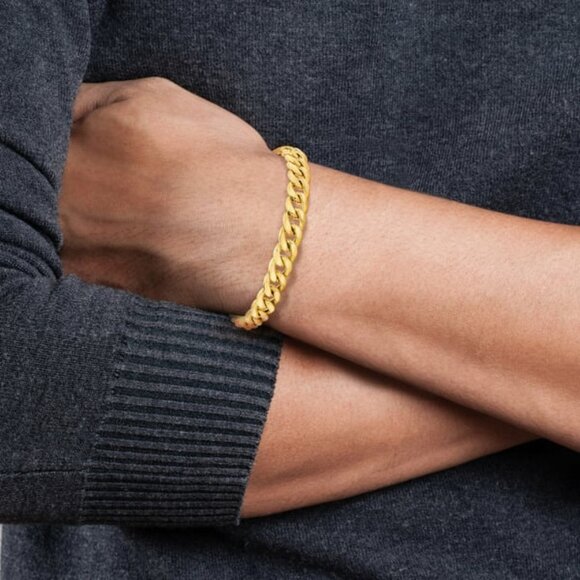 14kt Yellow Gold Miami Cuban Bracelet *VALENTINES 14.9 grams*